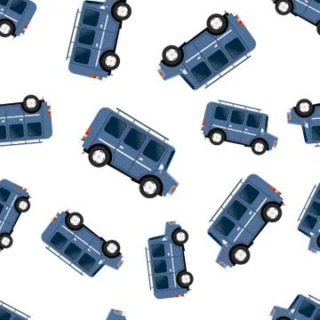 Suv car seamless pattern background icon. Business flat vector illustration.  Stock Illustration