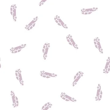 Suv car type body glyph vector seamless pattern Stock Illustration