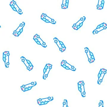 Suv car type body vector seamless pattern Stock Illustration