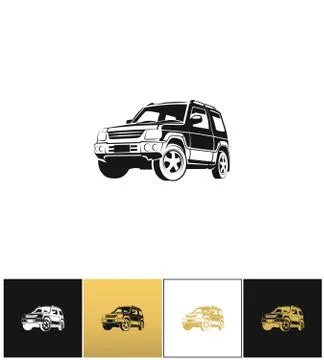 SUV car vector icon 스톡 일러스트