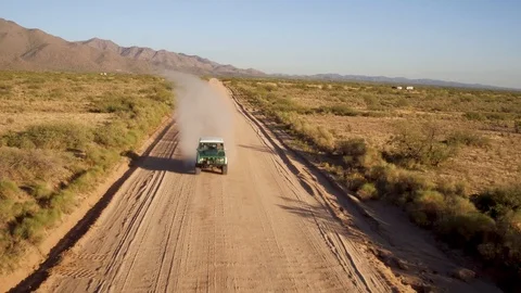 SUV on dirt road. Stock Footage 119218131