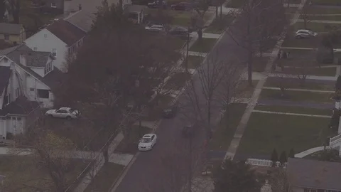 SUV Follow - Suburbs Camden NJ 1 Stock Footage