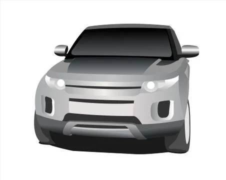 SUV, front view. Stock Illustration