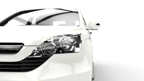 Suv Headlights Shot Illustrazione stock