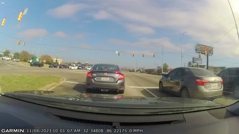 SUV Ignores Red Light, Montgomery, Alabama, USA - 08 Nov 2023 Stock Footage 255448012