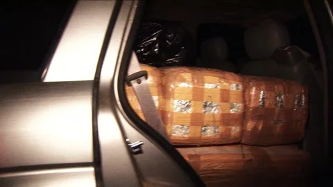 SUV loaded with Marijuana Stock Footage 172323046