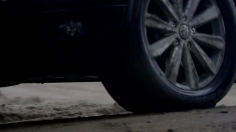 SUV Offroad Tire Close Up Stock Footage 79803472