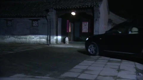 SUV in old chamber Stock Footage 235276724