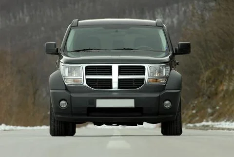 SUV on the road Foto stock