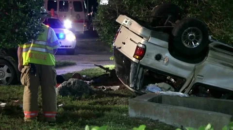 SUV Rollover PHFR#2 Stock Footage 937792