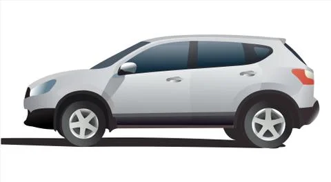 SUV, side view. Stock Illustration
