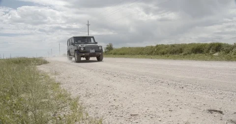 An SUV skids to a stop Stock Footage 122181004