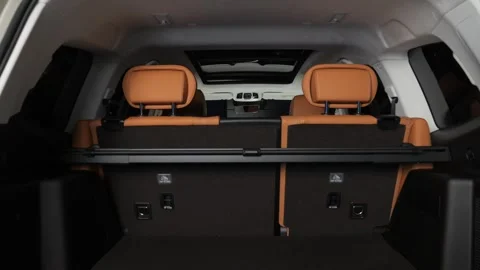SUV trunk. The camera moves slowly back and forth Stock Footage 278861260