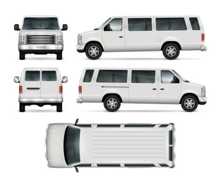 SUV vector template. Vehicle branding mockup side, front, back, top view Stock Illustration
