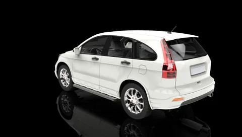 SUV White Stock Illustration