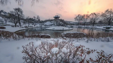 Suwon Sunset Winter1 Stock Footage 307882316