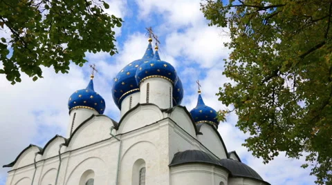 Suzdal Kremlin. Cathedral of the Nativity of the Virgin (XIII-XIX.) Stock Footage 50990345