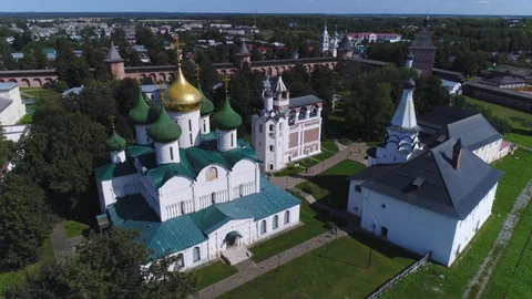 Suzdal, Russia - Savior Euthymius monastery Stock Footage 115405636
