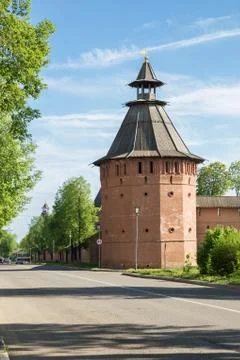 Suzdal, tower of St. Euthymius monastery Stock Photos