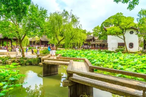 Suzhou gardens Stock Photos