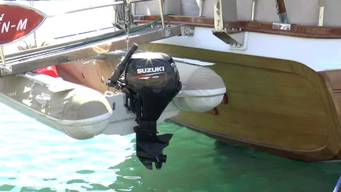 Suzuki Outboard Motor Stock Footage 95018194