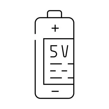 Sv battery line icon vector illustration Stock Illustration