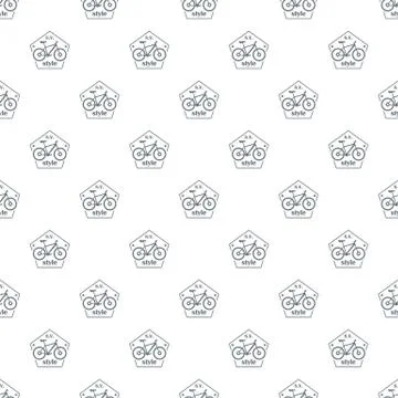 SV bike style pattern vector seamless Illustrazione stock