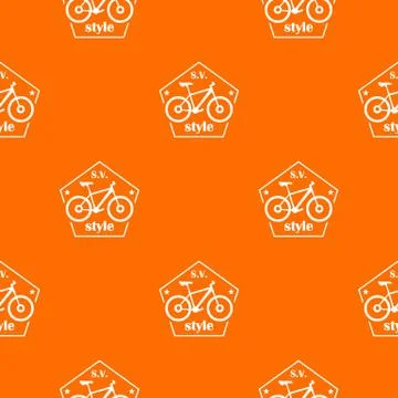 SV bike style pattern vector orange Illustrazione stock