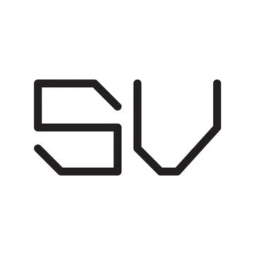 Sv initial letter vector logo icon Stock Illustration