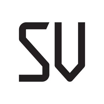 Sv initial letter vector logo icon Stock Illustration