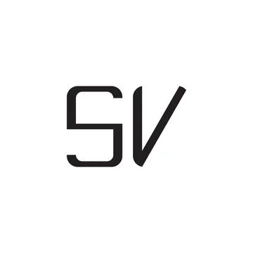 Sv initial letter vector logo icon Ilustração Stock