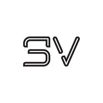 Sv initial letter vector logo icon Stock-Illustration