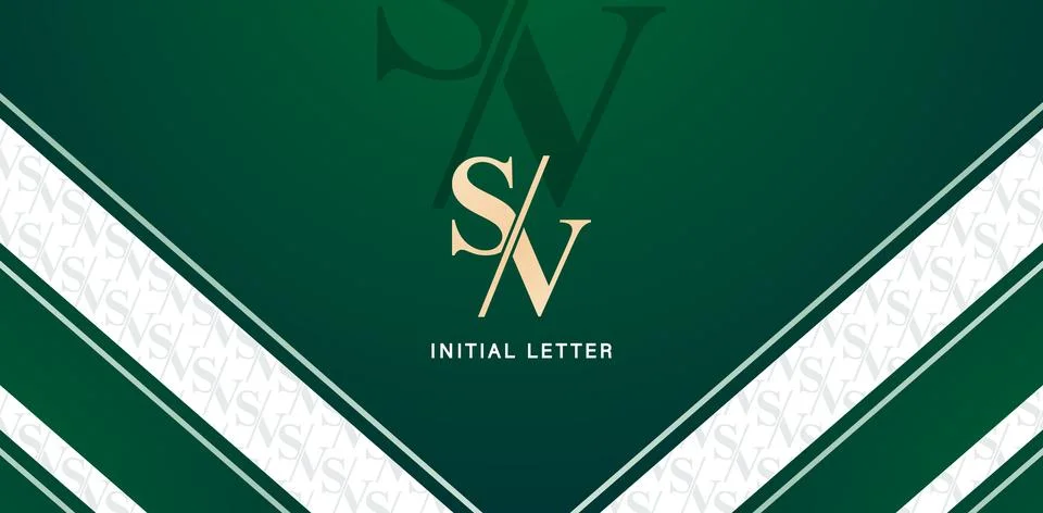 SV Monogram Letter Stock Illustration