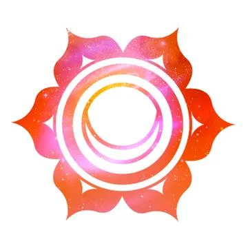 Svadhisthana chakra with outer space Stock Illustration