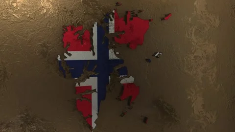 Svalbard and Jan Mayen Map Stock Footage 277927094