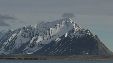 Svalbard Mountains on Spitzbergen Stock Footage 46640127