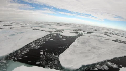Svalbard Ship Moving Through Ice Polar Ice Edge Stock Footage 221295027