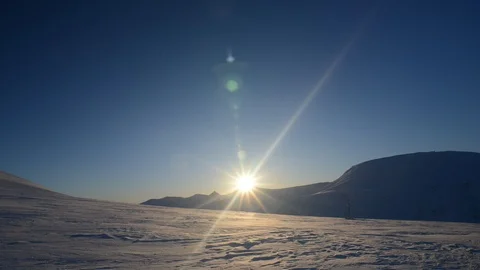 Svalbard Sunset Stock Footage 119079874