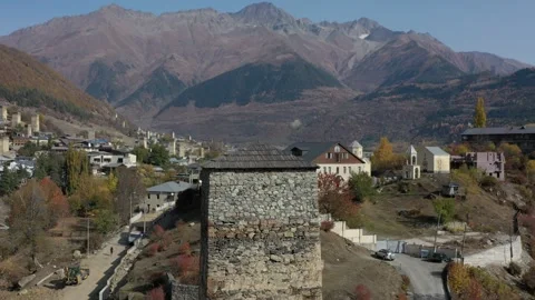 Svan tower from drone Stock Footage 150563288