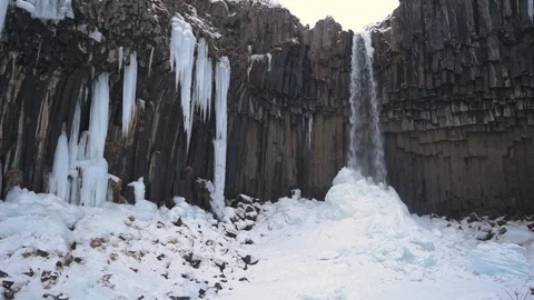 Svartifoss waterfall Stock Footage 103199229