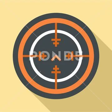 Svd gun aim icon, flat style Stock Illustration