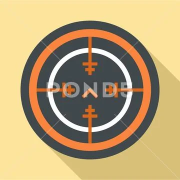 Svd gun aim icon, flat style Stock Illustration