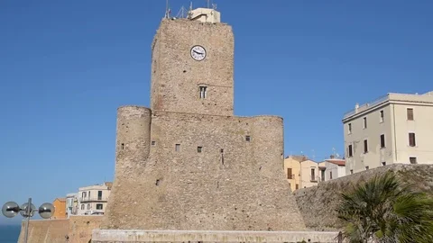 Svevo castle in Termoli Stock Footage 73078524