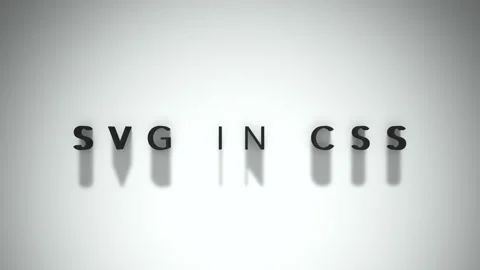 Svg in css opening title matte black writing against a white background Stock Footage 301837553