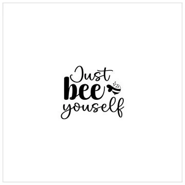 SVG design, Honeybee Cut file, Silhouette, EPS, Quote, Bee quote, Vector Stock Illustration
