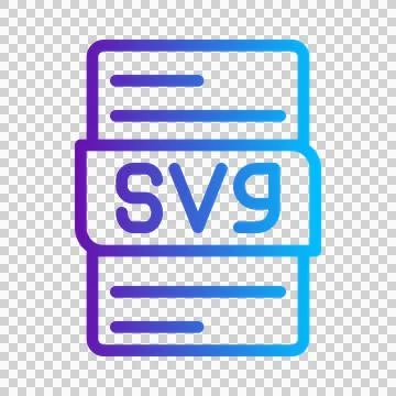 Svg document file type gradient outline icon Illustrazione stock