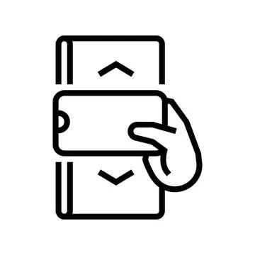 Svg internet scroll line icon vector illustration Stock Illustration
