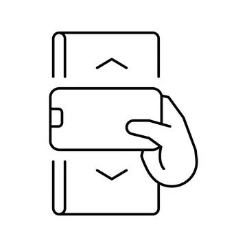 Svg internet scroll line icon vector illustration Stock Illustration