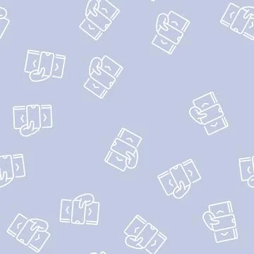 Svg internet scroll line seamless pattern Stock Illustration