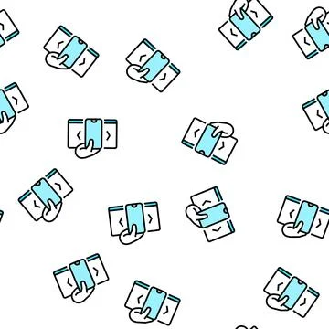 Svg internet scroll vector seamless pattern Illustrazione stock